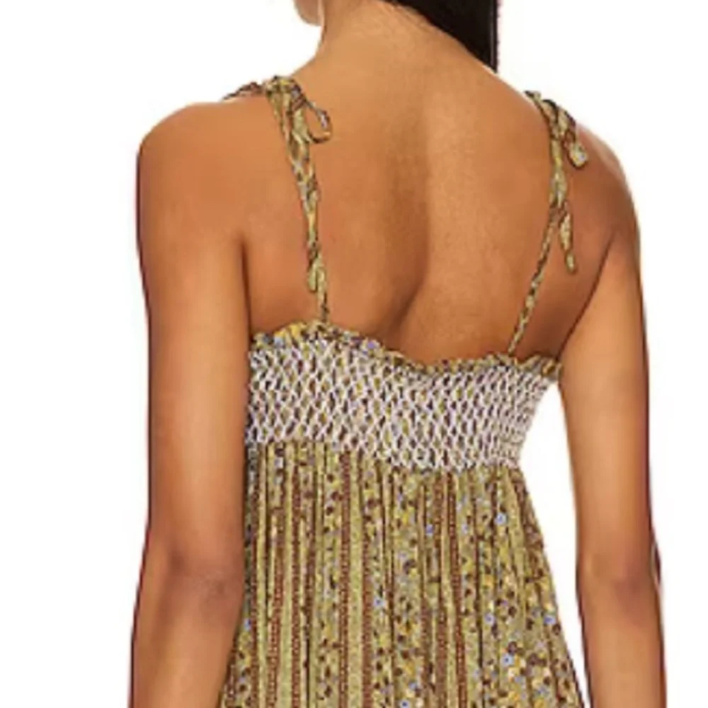 NWT Free People Rule the World Maxi Jumpsuit in Fern Combo